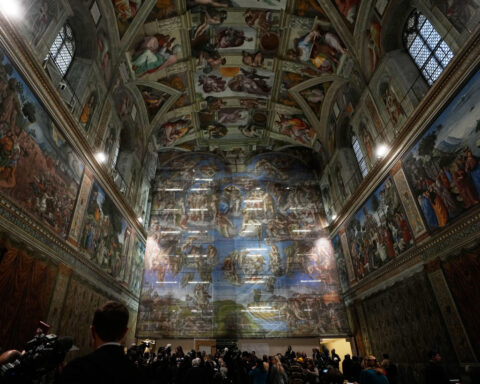 Vatican removes salty white film coating Michelangelo's 'The Last Judgment'