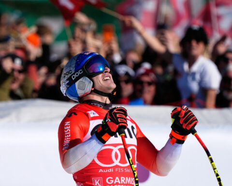 Marco Odermatt closes in on downhill season title after winning first World Cup race since Olympics