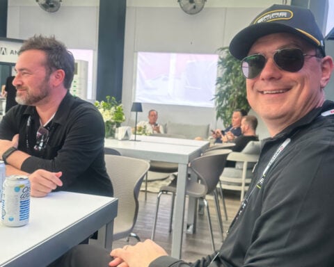 Chris Gabehart shows up in Spire gear as a lawsuit court deadline looms