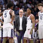 Karaban helps No. 6 UConn edge Seton Hall 71-67 after being added to Huskies of Honor