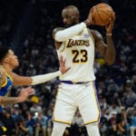 LeBron James' 11-year-old daughter Zhuri has a fun shootaround with father before game with Warriors