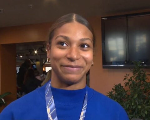 Olympic bronze medalist Jasmine Jones honored with surprise party in return home