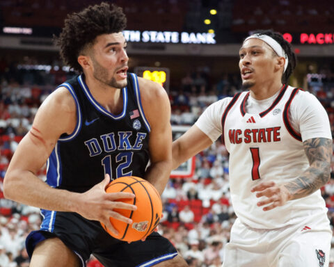 Cameron Boozer helped No. 1 Duke secure the outright ACC title. He had the marks to prove it, too