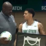 Shaquille O'Neal supports son at Sacramento State senior night