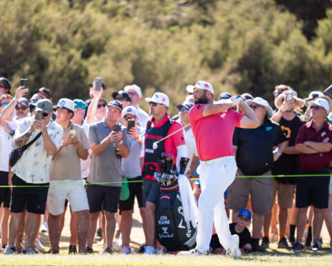 Rahm helped Detry get out of the Middle East. Now they're tied for the lead in LIV Golf