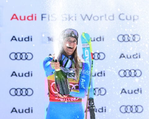 Lindsey Vonn loses lead in World Cup downhill standings as Laura Pirovano wins by 0.01 again
