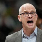 Hurley ejected in final second of Marquette's 68-62 win over No. 4 UConn