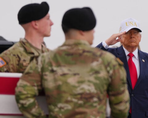 Fox News apologizes for showing old video of a hatless Donald Trump at a dignified transfer ceremony