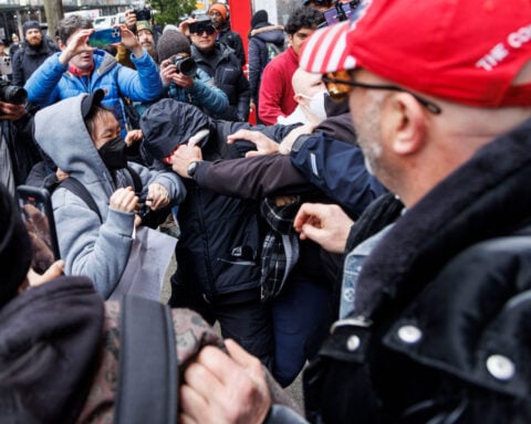 2 men are charged with using a weapon of mass destruction after IEDs are tossed near NYC mayor’s home