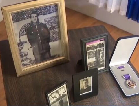 Family receives Purple Heart in honor of grandfather's WWII service