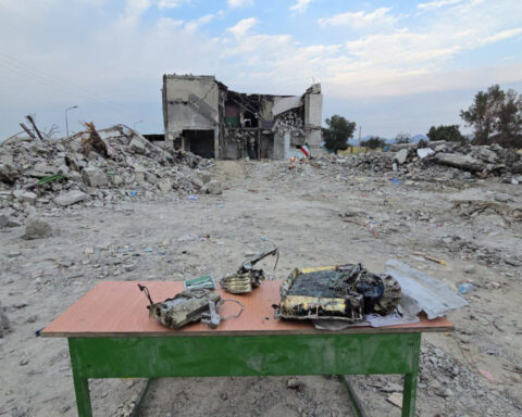 Photos appear to show US Tomahawk missile fragments at site of deadly Iran school strike