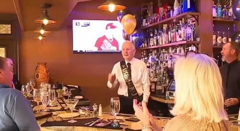 Beloved bartender pours his last drink on his 75th birthday