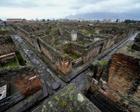 A new exhibit shows plaster casts of Pompeii victims frozen at the time of death
