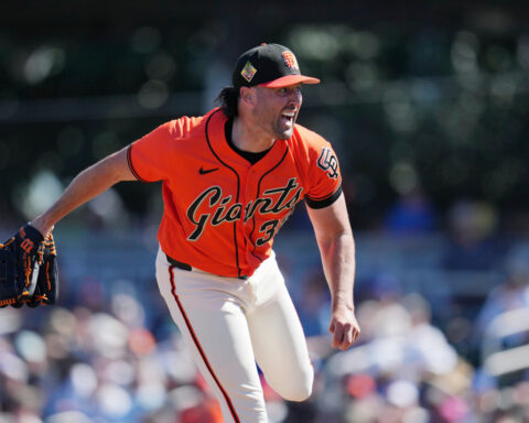Giants an out away from perfect game, a strike away from no-hitter in 7-1 win over Brewers