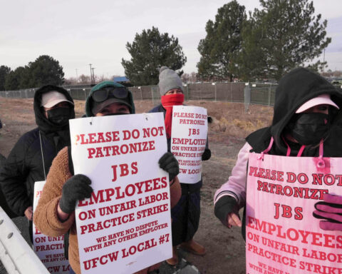 Thousands of workers strike at one of the largest meatpacking plants in the US