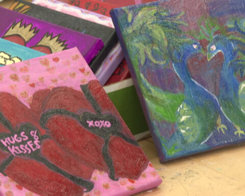 Elementary and middle school students create 1,400 paintings for fundraiser