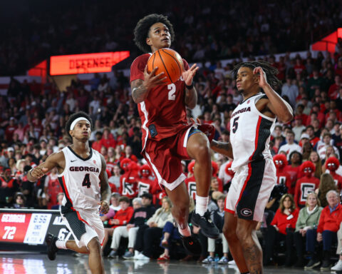 Aden Holloway, Alabama's No. 2 scorer, had 2.1 pounds of marijuana when arrested, authorities say