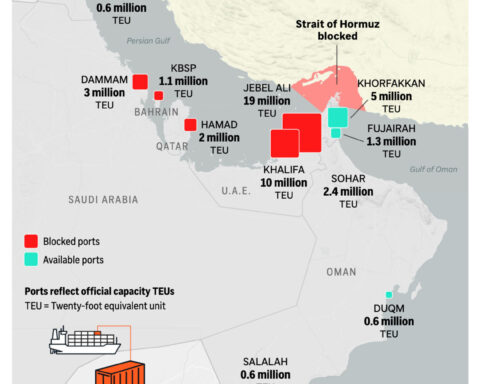 About 90 ships cross the Strait of Hormuz as Iran exports millions of barrels of oil despite the war