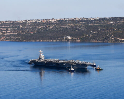 US aircraft carrier moves away from Iran war for repairs after fire