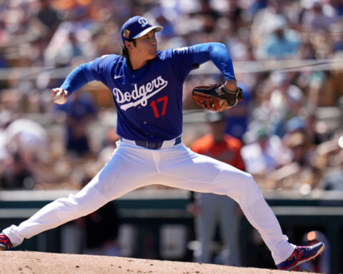 Shohei Ohtani throws 4 1/3 scoreless innings in spring debut on mound for the Los Angeles Dodgers