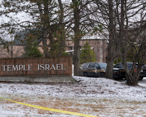 Michigan synagogue posts photos of fire damage a week after armed man plowed truck into building