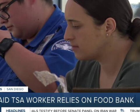 San Diego TSA officers turn to food banks as the partial government shutdown drags on without an end