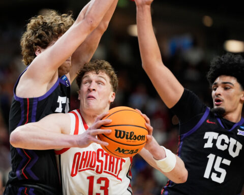 Xavier Edmonds' layup with 4.3 seconds left lifts TCU to 66-64 March Madness win over Ohio State