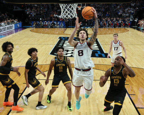 Third-seeded Gonzaga holds off No. 14 seed Kennesaw State for a 73-64 March Madness win