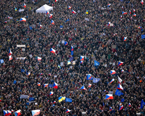 Tens of thousands of protesters rally in Prague against new government of Czech prime minister Babiš