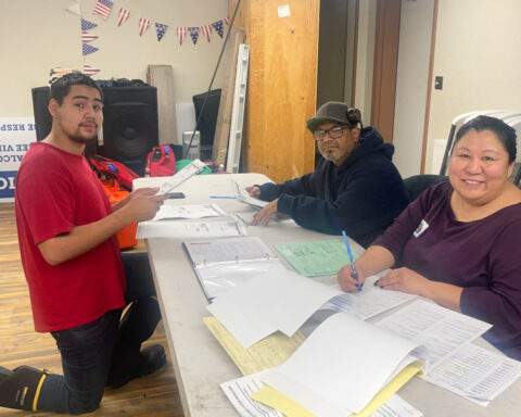 Cast a ballot and wait for the plane. In Alaska, a grace period for ballots is seen as a necessity