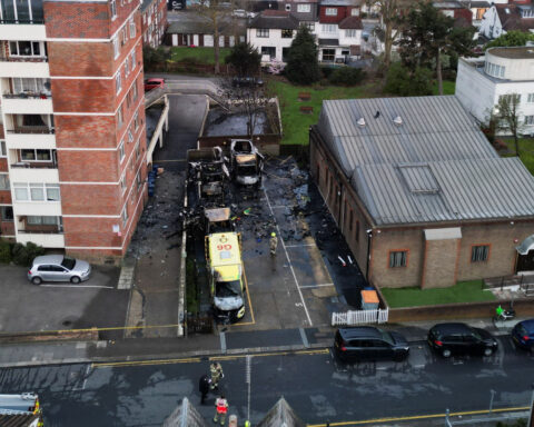 Jewish volunteer ambulances set on fire outside London synagogue in antisemitic attack