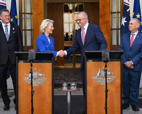 EU and Australia sign free trade pact and announce a new defense partnership