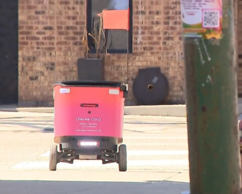 Delivery robot goes viral after crashing into bus shelter, shattering glass onto sidewalk