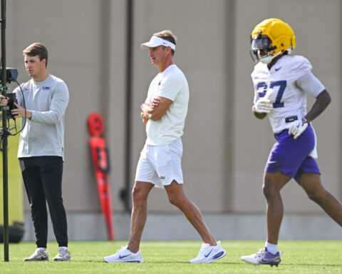 Lane Kiffin addresses high expectations as LSU opens spring practice under its new coach