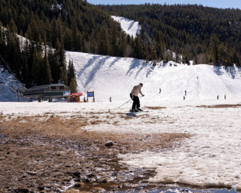 Before and after satellite images show how little snow is left in the western US