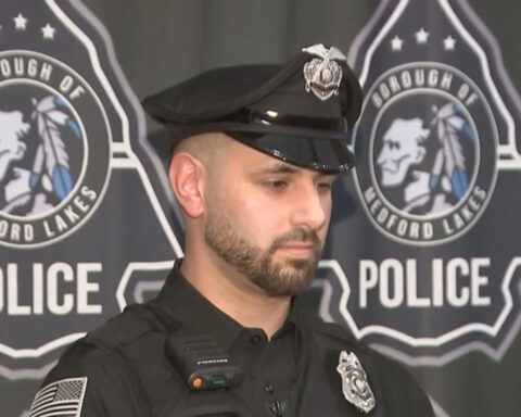 Police officer honored, formally sworn in after heroic water rescue