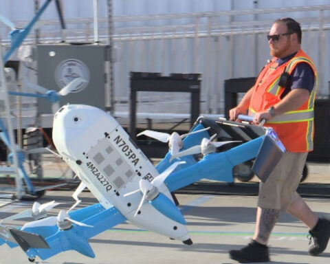 An up-close, inside look at Amazon's new delivery drones flying in KCK