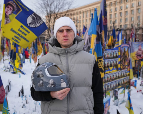 Ukrainian skeleton racer Vladyslav Heraskevych, banned from Olympics, speaks at United Nations