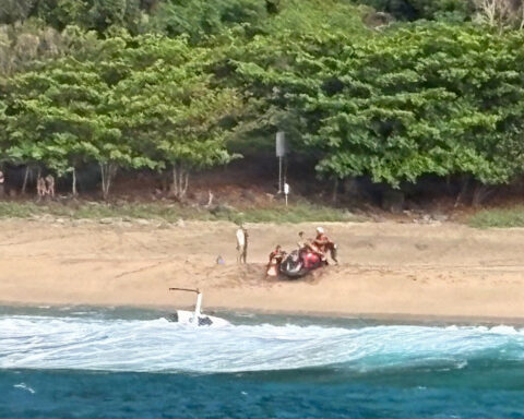 3 killed in tour company helicopter crash off the coast of the Hawaiian island of Kauai