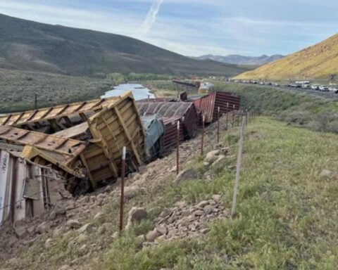 Train derailment near Reno sends more than 20 railcars off tracks