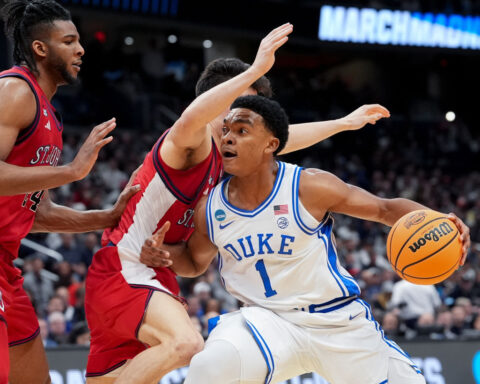 Caleb Foster ‘had no business’ being in Duke’s Sweet 16 game with a recently fractured foot. He willed them to victory anyway