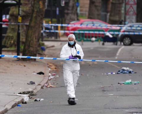 UK police arrest a man after a car hits pedestrians in the English city of Derby, injuring 7