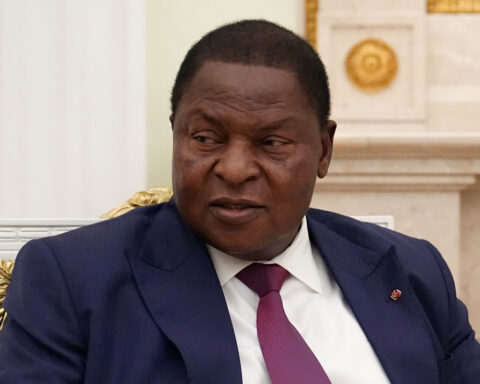 Central African Republic's president sworn in for a third term after disputed election