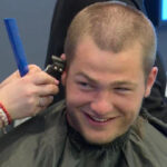 See Drake Maye shave head to benefit Boston Children's Hospital cancer research: "It's bigger than football"