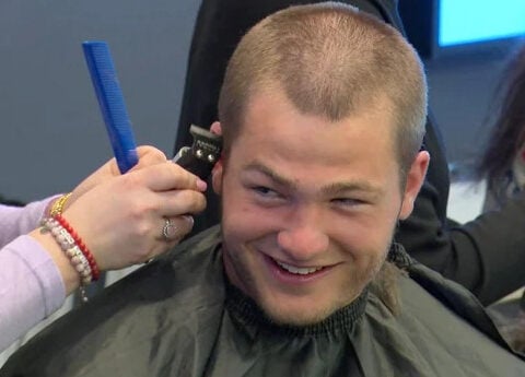 See Drake Maye shave head to benefit Boston Children's Hospital cancer research: "It's bigger than football"