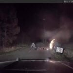 Seconds before it's engulfed in flames, state trooper rescues man from pickup truck