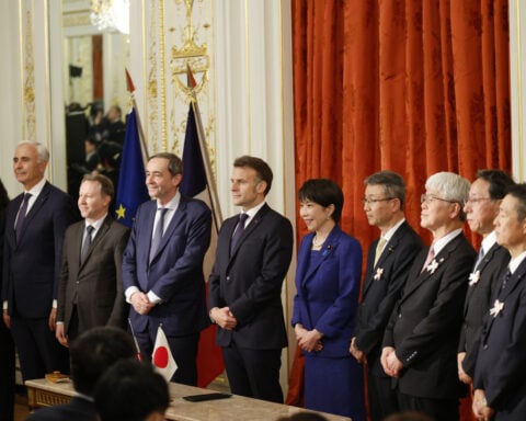 Macron calls for ceasefire in Mideast during visit to Japan