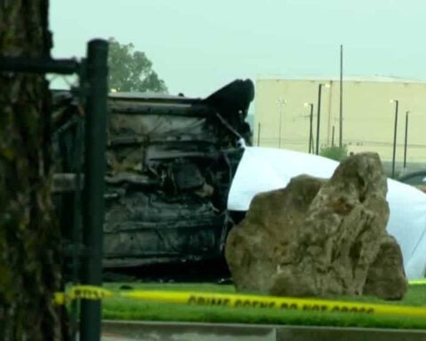 Fiery crash at end of pursuit leaves 2 dead at Travis Air Force Base, officials say