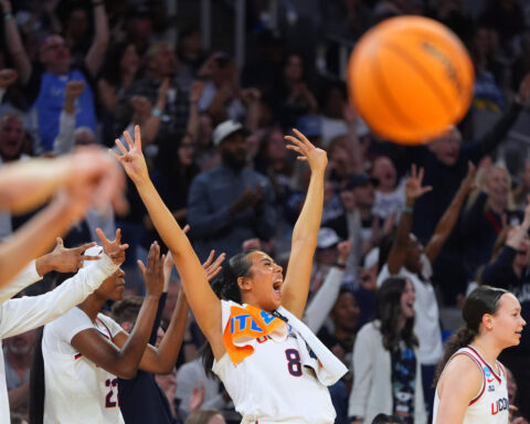 A New England furniture store will refund customers if both UConn teams make the NCAA title games
