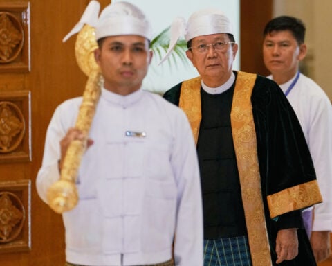 Myanmar’s parliament elects ruling general as president, keeping the army in charge